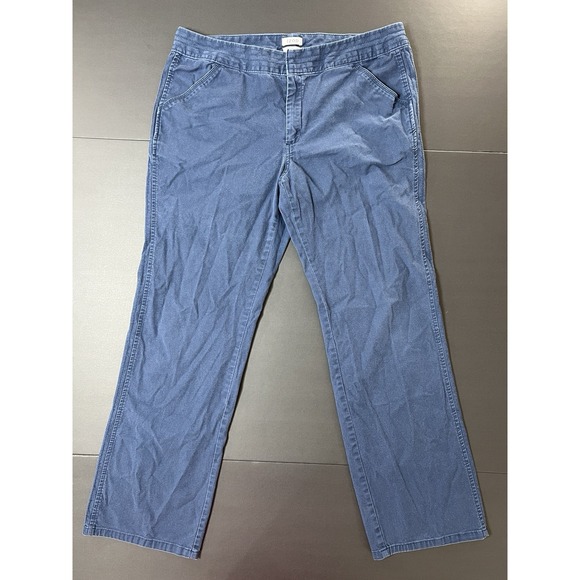 Izod Pants - Izod Stretch Wide Leg Pants Women's Size 12 Preppy Minimalist Blue